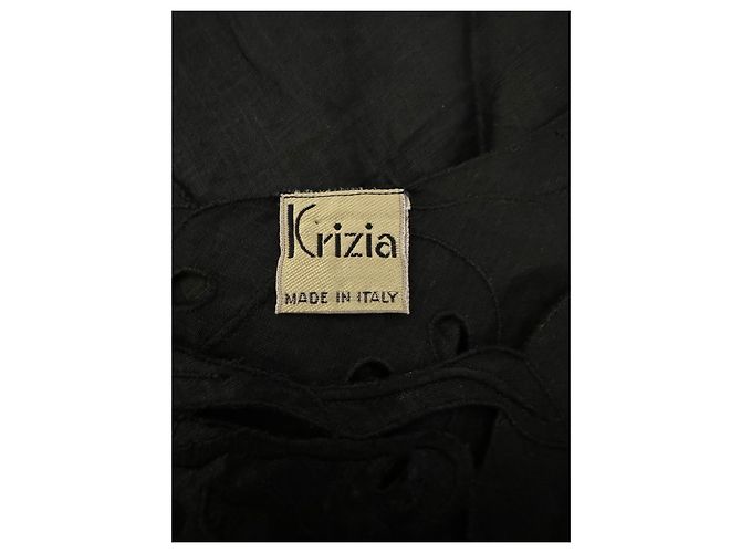 Vestido de lino negro Krizia - vista 6