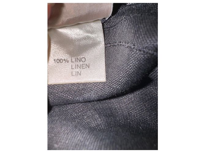Vestido de lino negro Krizia - vista 7
