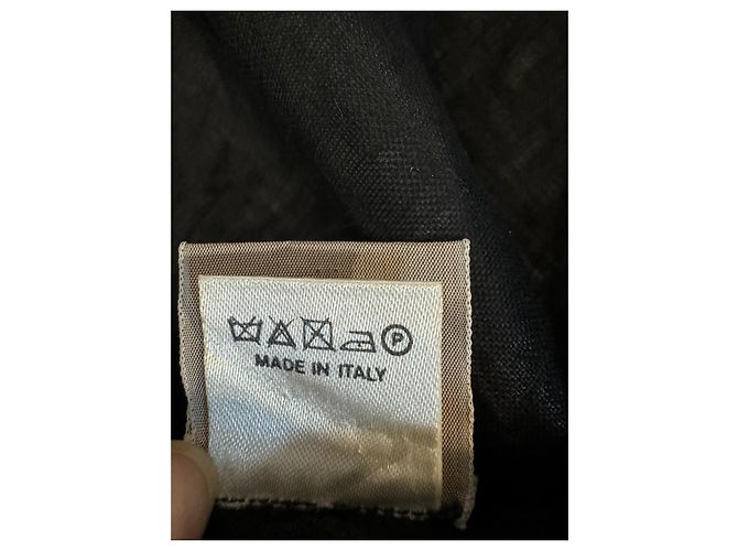 Vestido de lino negro Krizia - vista 8