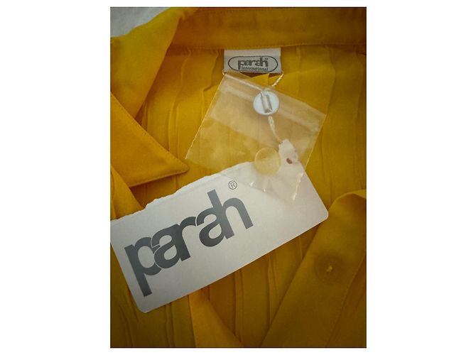 Autre Marque Vestido sin mangas amarillo Parah con botones - vista 5