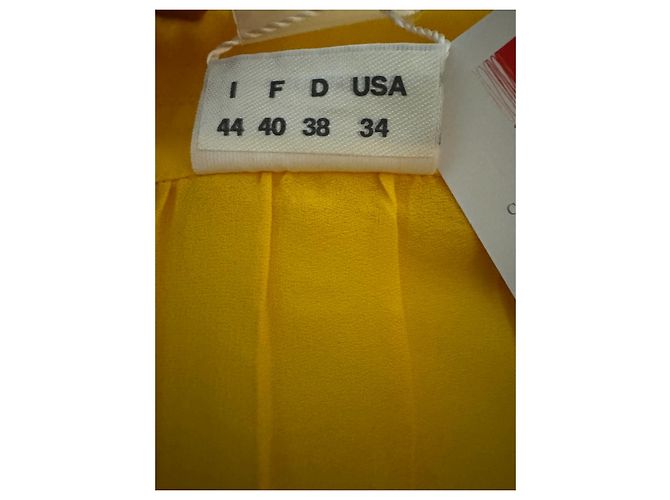 Autre Marque Vestido sin mangas amarillo Parah con botones - vista 6