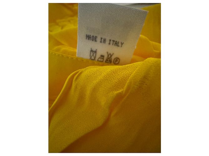 Autre Marque Vestido sin mangas amarillo Parah con botones - vista 9