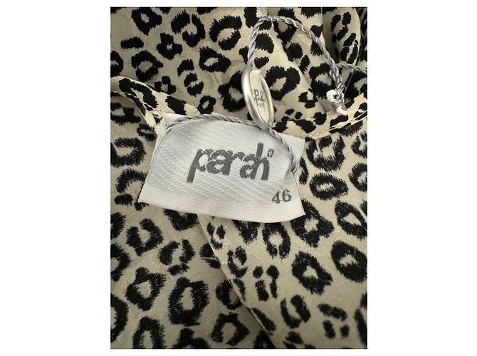 Autre Marque Albornoz y camisa PARAH de seda estampado leopardo Multicolor - vista 10