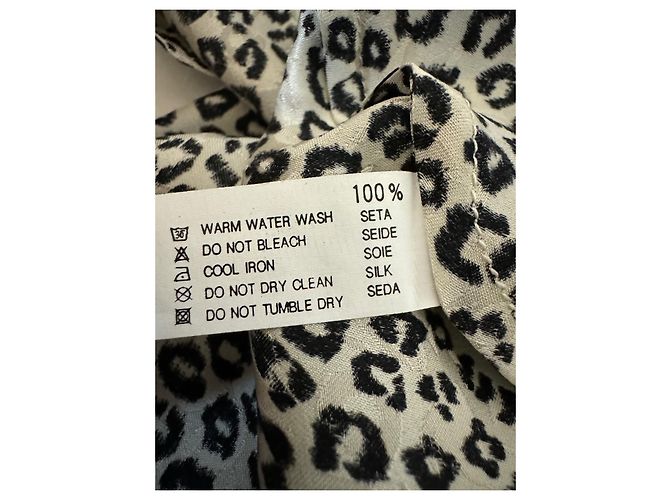 Autre Marque Albornoz y camisa PARAH de seda estampado leopardo Multicolor - vista 11