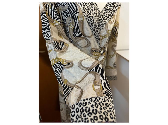 Autre Marque Albornoz y camisa PARAH de seda estampado leopardo Multicolor - vista 13