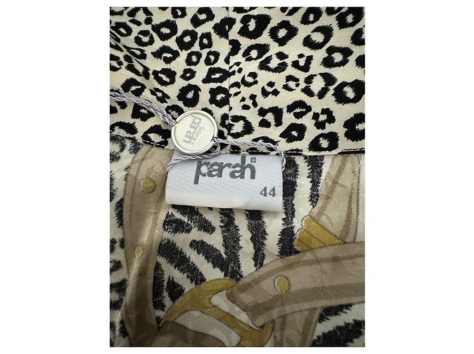 Autre Marque Albornoz y camisa PARAH de seda estampado leopardo Multicolor - vista 7