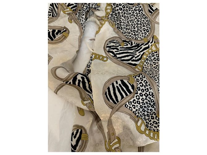 Autre Marque Albornoz y camisa PARAH de seda estampado leopardo Multicolor - vista 8