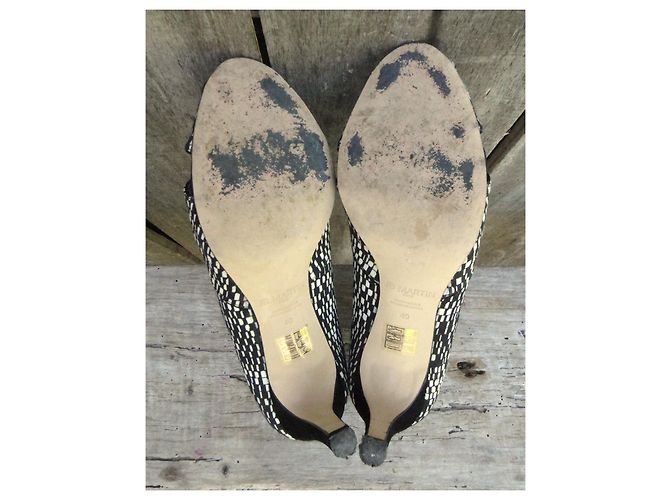 JB Martin Pumps Schwarz Weiß Textil und Leder Größe 40 - Ansicht 5