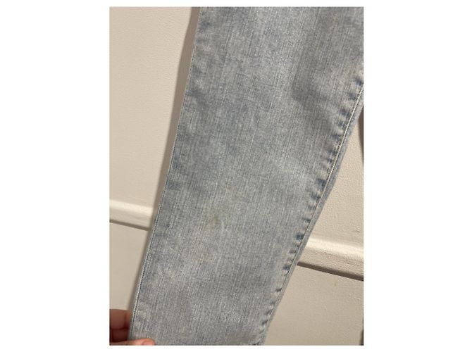 Off White Jeans OFF-WHITE T.EU 34 in cotone Blu - vista 3