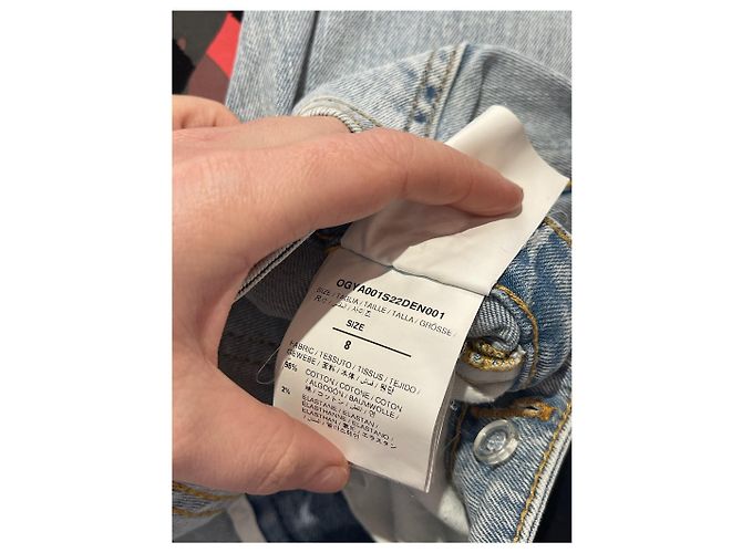 Off White Jeans OFF-WHITE T.EU 34 in cotone Blu - vista 7