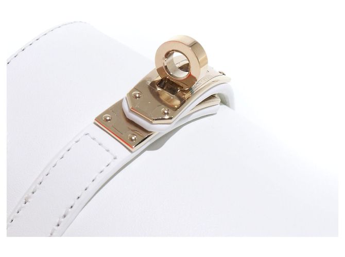 Kelly Hermès HERMES Sandali T.Unione Europea 38.5 Leather Bianco - vista 4