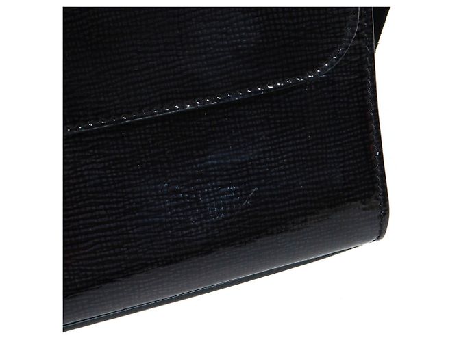 CELINE - Céline Trapeze Handtasche aus schwarzem Lackleder - Ansicht 5