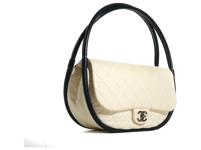 Hula Hoop CHANEL Borse T.  Leather Bianco - vista 2