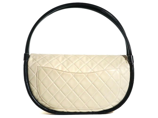 Hula Hoop CHANEL Borse T.  Leather Bianco - vista 3