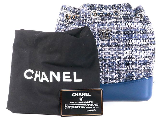 Mademoiselle CHANEL - Zaino Gabrielle Chanel in tweed blu navy - vista 12