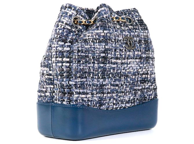 Mademoiselle CHANEL - Zaino Gabrielle Chanel in tweed blu navy - vista 2