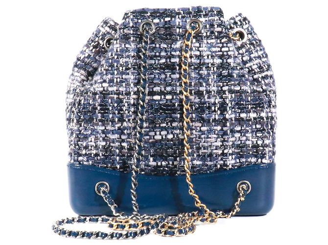 Mademoiselle CHANEL - Zaino Gabrielle Chanel in tweed blu navy - vista 3