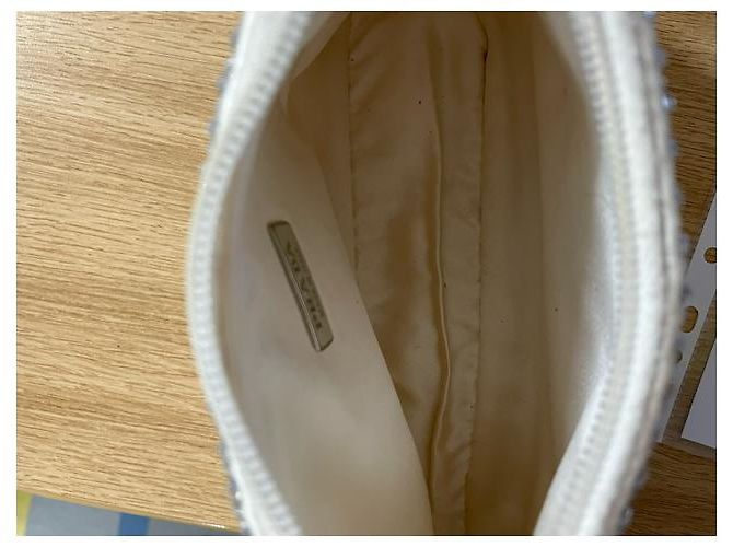 Re-Edition Riedizione Prada impreziosita da cristalli 2000 Borsa in Raso Crema Argento Metallico - vista 22