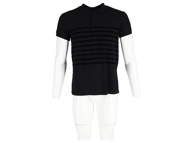Polo Jean Paul Gaultier de algodón a rayas negras - vista 4