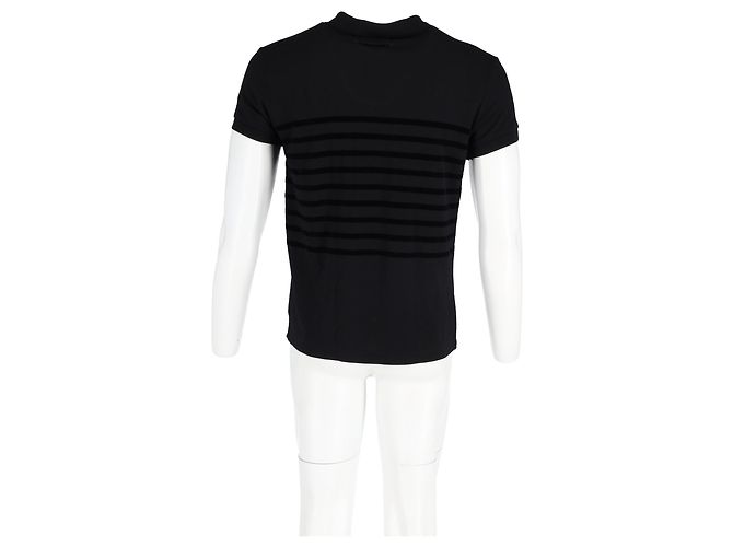 Polo Jean Paul Gaultier de algodón a rayas negras - vista 6