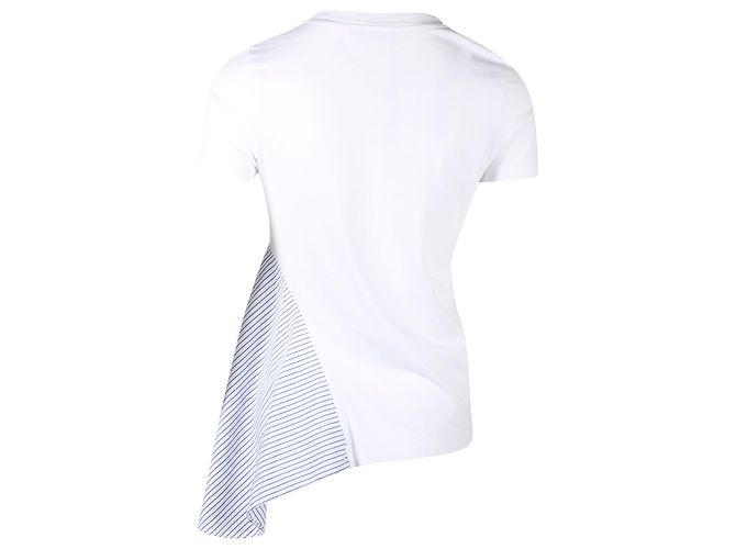 Stella Mc Cartney Camiseta con panel de rayas de algodón blanco de Stella McCartney - vista 2