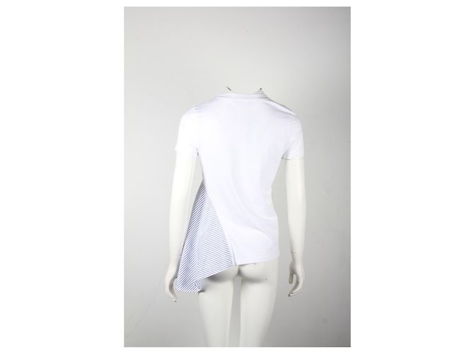Stella Mc Cartney Camiseta con panel de rayas de algodón blanco de Stella McCartney - vista 7