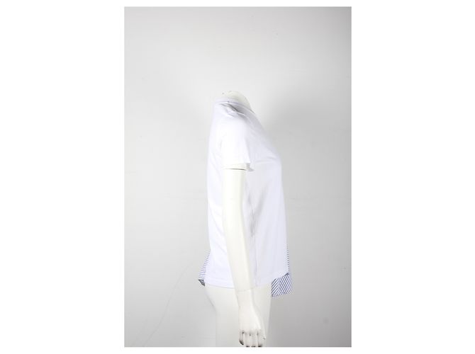 Stella Mc Cartney Camiseta con panel de rayas de algodón blanco de Stella McCartney - vista 8