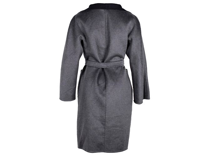 Abrigo reversible Max Mara Lilia en cachemir gris y negro - vista 3