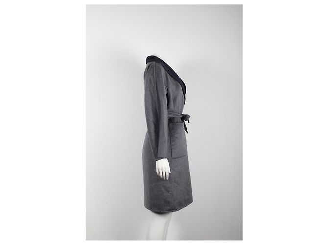 Abrigo reversible Max Mara Lilia en cachemir gris y negro - vista 7