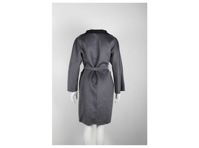 Abrigo reversible Max Mara Lilia en cachemir gris y negro - vista 8
