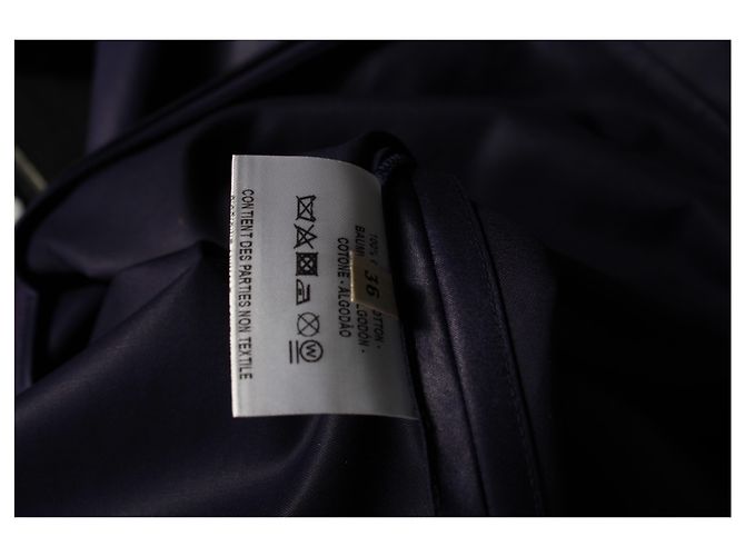 Hermès Falda midi sirena Hermes en algodón índigo Azul Azul marino - vista 10