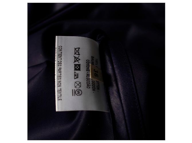 Hermès Falda midi sirena Hermes en algodón índigo Azul Azul marino - vista 5