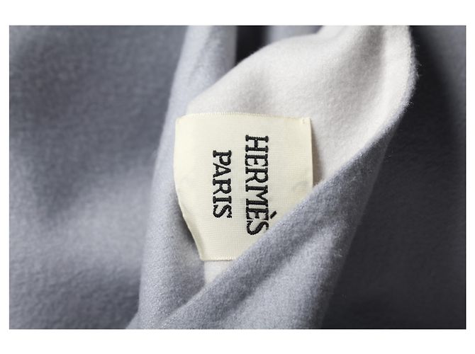 Hermès Hermes Front Zip Coat aus grauem Kaschmir - Ansicht 11