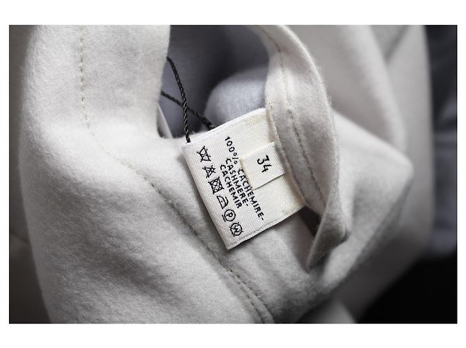 Hermès Hermes Front Zip Coat aus grauem Kaschmir - Ansicht 12