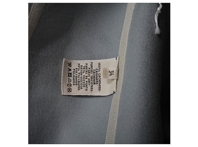 Hermès Hermes Wende-Weste aus hellblauem grauem Kaschmir - Ansicht 5
