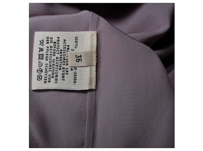 Hermès Blusa Hermes sem mangas com gola alta em seda lilás - vista 5