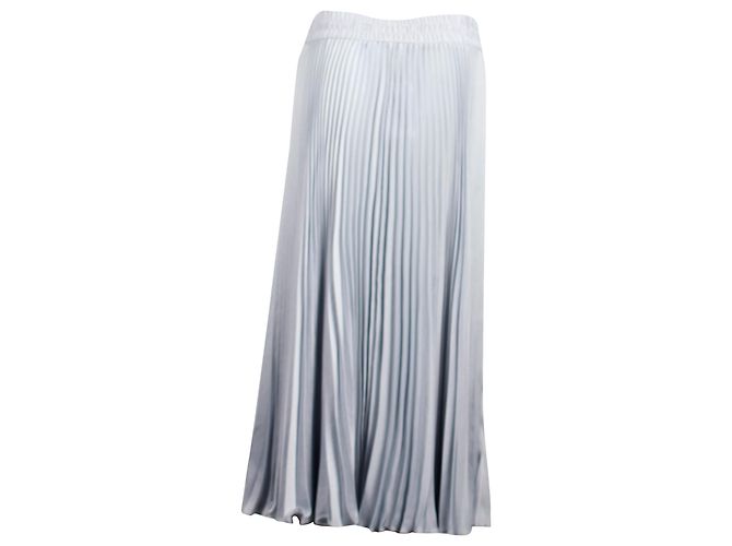 Red Valentino Plissee-Midirock aus hellblauem Polyester - Ansicht 3