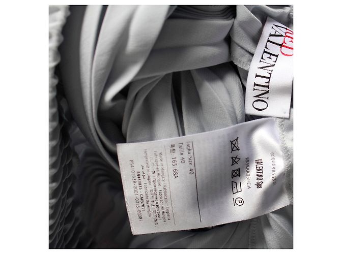 Red Valentino Plissee-Midirock aus hellblauem Polyester - Ansicht 4