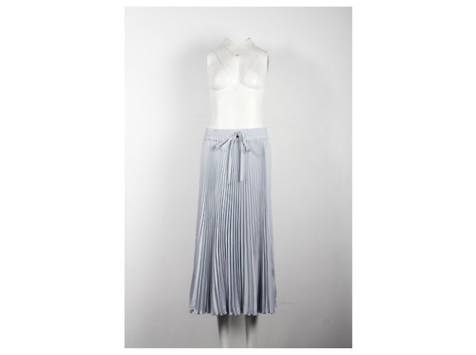 Red Valentino Plissee-Midirock aus hellblauem Polyester - Ansicht 5