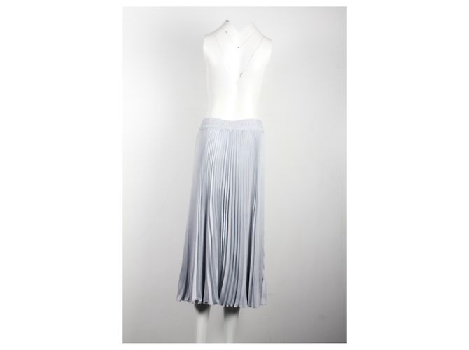 Red Valentino Plissee-Midirock aus hellblauem Polyester - Ansicht 7
