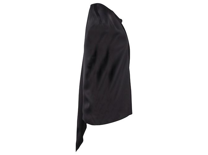 Blusa smanicata Hermès in seta nera Nero - vista 2