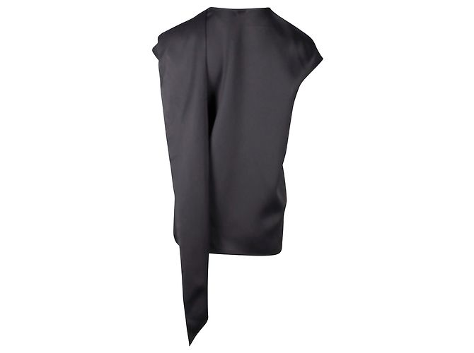 Blusa smanicata Hermès in seta nera Nero - vista 3