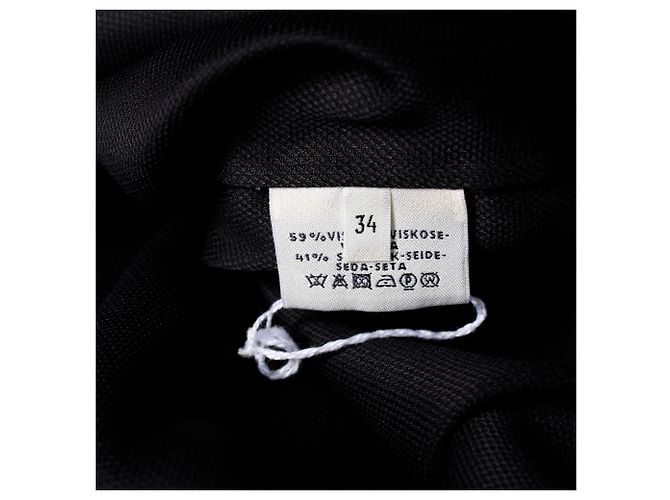 Blusa smanicata Hermès in seta nera Nero - vista 5