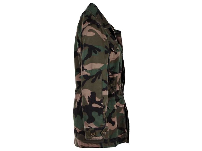 Autre Marque Chaqueta de camuflaje Valentino en algodón verde oliva - vista 2