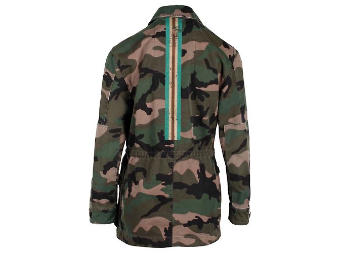 Autre Marque Chaqueta de camuflaje Valentino en algodón verde oliva - vista 3