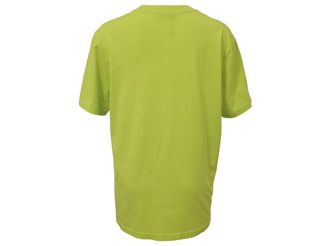 Camisa bordada com gola redonda Nina Ricci em algodão verde limão - vista 3