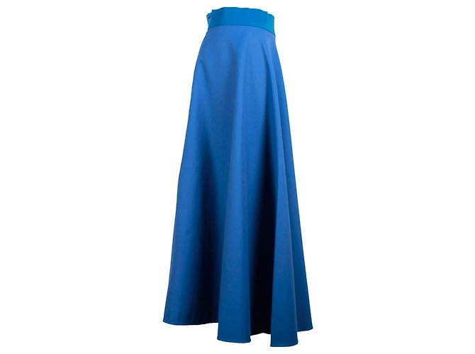 Falda midi circular Sportmax de algodón azul - vista 2
