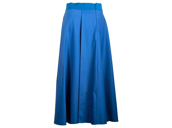 Falda midi circular Sportmax de algodón azul - vista 3