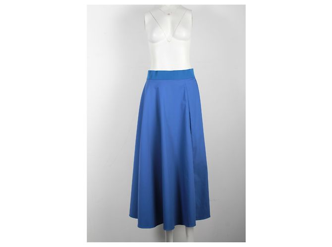 Falda midi circular Sportmax de algodón azul - vista 5