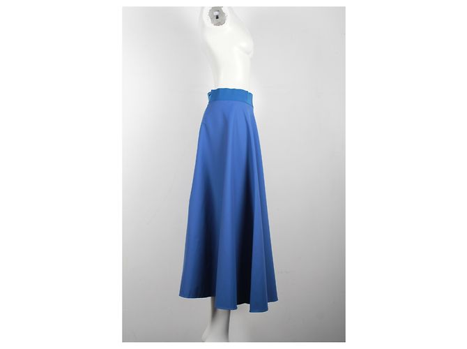 Falda midi circular Sportmax de algodón azul - vista 6